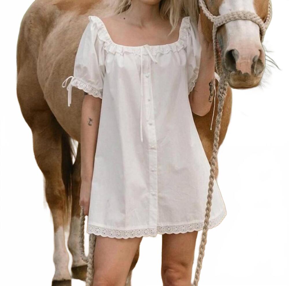 NEW PRAERIE stacey dress in white